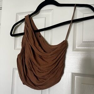 Free People Asymmetric Crop Top
